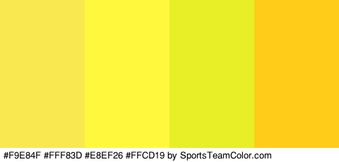 #F9E84F #FFF83D #E8EF26 #FFCD19 Colors