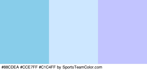 #88CDEA #CCE7FF #C1C4FF Colors