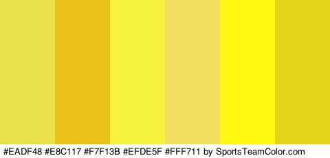 #EADF48 #E8C117 #F7F13B #EFDE5F #FFF711 #E5D419 Colors