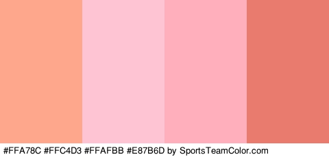 #FFA78C #FFC4D3 #FFAFBB #E87B6D Colors