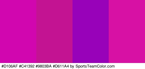 #D106AF #C41392 #9803BA #D611A4 Colors