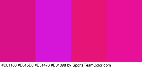 #D81188 #D515D8 #E51476 #E81098 Colors