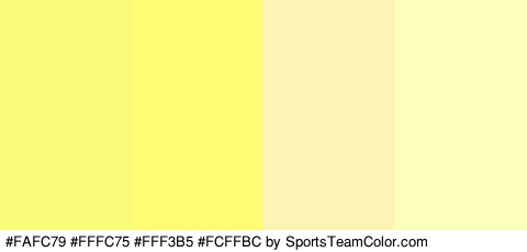 #FAFC79 #FFFC75 #FFF3B5 #FCFFBC Colors