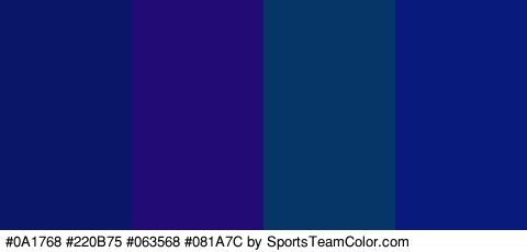 #0A1768 #220B75 #063568 #081A7C Colors