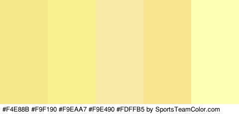 #F4E88B #F9F190 #F9EAA7 #F9E490 #FDFFB5 Colors