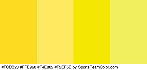 #FCDB20 #FFE960 #F4E802 #F2EF5E Colors