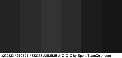 #232323 #2B2B2B #333333 #2B2B2B #1C1C1C #161616 Colors