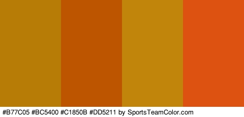 #B77C05 #BC5400 #C1850B #DD5211 Colors