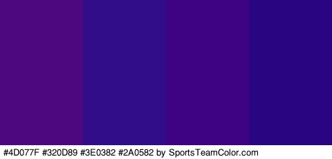 #4D077F #320D89 #3E0382 #2A0582 Colors