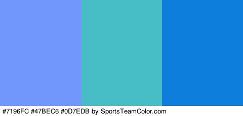 #7196FC #47BEC6 #0D7EDB Colors