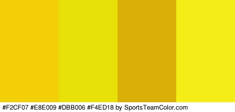 #F2CF07 #E8E009 #DBB006 #F4ED18 Colors