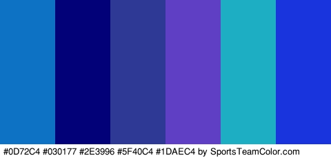 #0D72C4 #030177 #2E3996 #5F40C4 #1DAEC4 #1A34DD Colors