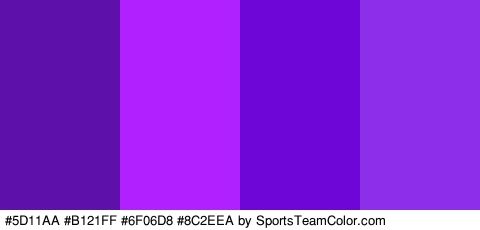 #5D11AA #B121FF #6F06D8 #8C2EEA Colors