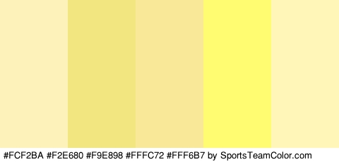 #FCF2BA #F2E680 #F9E898 #FFFC72 #FFF6B7 Colors