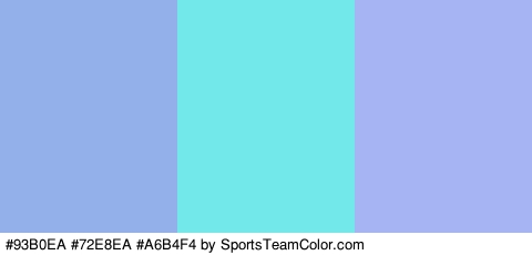 #93B0EA #72E8EA #A6B4F4 Colors