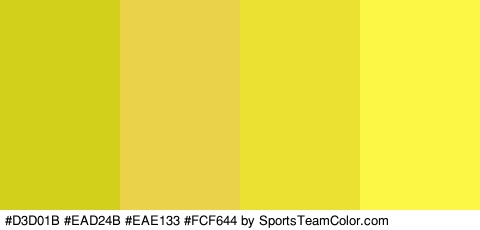 #D3D01B #EAD24B #EAE133 #FCF644 Colors