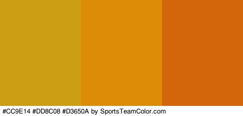 #CC9E14 #DD8C08 #D3650A Colors