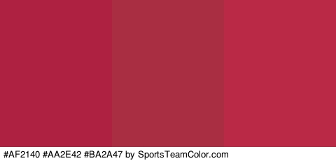 #AF2140 #AA2E42 #BA2A47 Colors