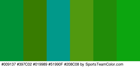 #009137 #397C02 #019989 #51990F #208C08 #0DA50F Colors