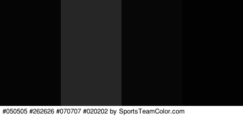 #050505 #262626 #070707 #020202 Colors