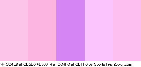 #FCC4E9 #FCB5E0 #D586F4 #FCC4FC #FCBFF0 Colors