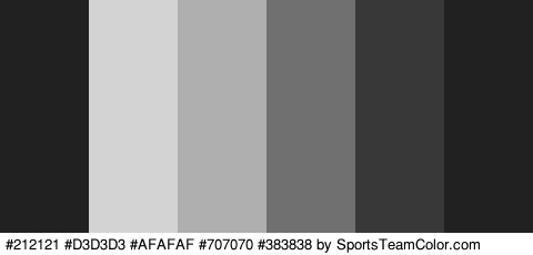 #212121 #D3D3D3 #AFAFAF #707070 #383838 #212121 Colors