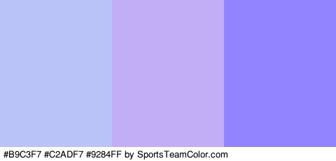 #B9C3F7 #C2ADF7 #9284FF Colors