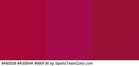 #A80538 #A30B4A #990F36 Colors