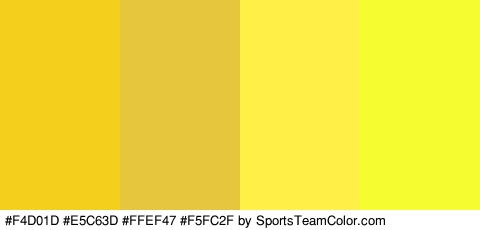 #F4D01D #E5C63D #FFEF47 #F5FC2F Colors