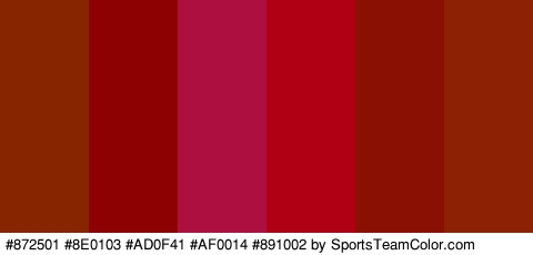 #872501 #8E0103 #AD0F41 #AF0014 #891002 #8C2104 Colors