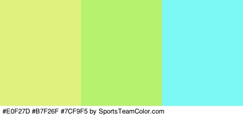 #E0F27D #B7F26F #7CF9F5 Colors