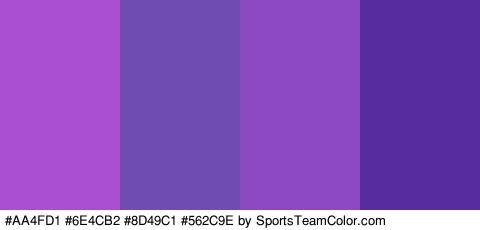 #AA4FD1 #6E4CB2 #8D49C1 #562C9E Colors