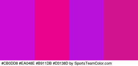 #CB0DD8 #EA048E #B911DB #D3138D Colors