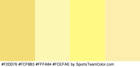 #F2DD76 #FCF8B3 #FFFA84 #FCEFAE Colors