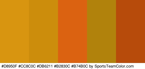 #D8950F #CC8C0C #DB6211 #B2830C #B74B0C Colors