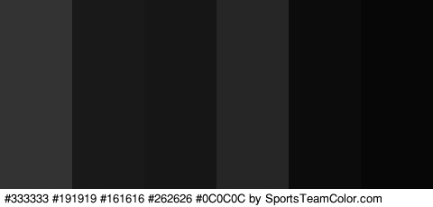 #333333 #191919 #161616 #262626 #0C0C0C #070707 Colors