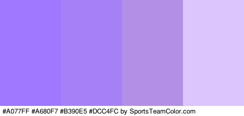 #A077FF #A680F7 #B390E5 #DCC4FC Colors