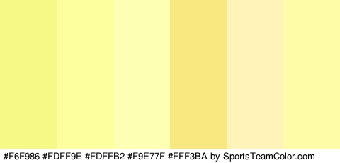 #F6F986 #FDFF9E #FDFFB2 #F9E77F #FFF3BA #FFFCA8 Colors