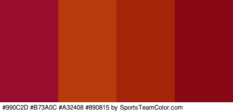 #990C2D #B73A0C #A32408 #890815 Colors