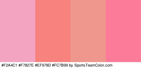 #F2A4C1 #F7827E #EF978D #FC7B99 Colors