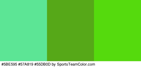 #5BE595 #57A819 #55DB0D Colors