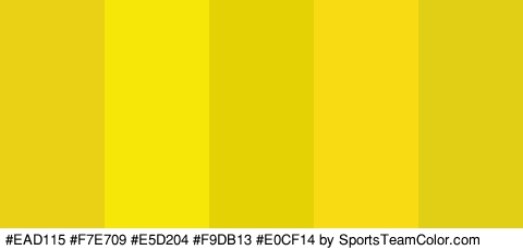 #EAD115 #F7E709 #E5D204 #F9DB13 #E0CF14 Colors