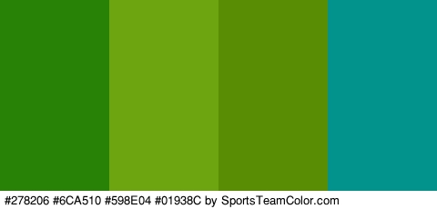 #278206 #6CA510 #598E04 #01938C Colors