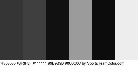 #353535 #3F3F3F #111111 #9B9B9B #0C0C0C #EDEDED Colors