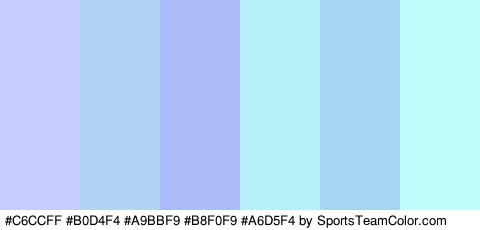 #C6CCFF #B0D4F4 #A9BBF9 #B8F0F9 #A6D5F4 #BFFCFC Colors