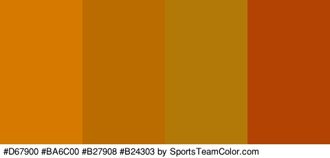 #D67900 #BA6C00 #B27908 #B24303 Colors