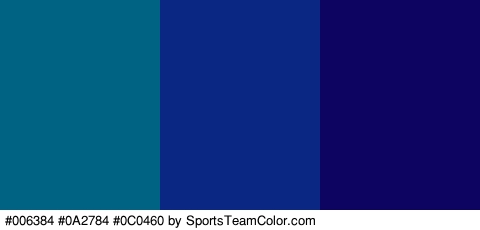 #006384 #0A2784 #0C0460 Colors