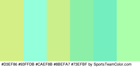 #D3EF86 #93FFDB #CAEF8B #8BEFA7 #73EFBF #ACFFAA Colors