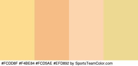 #FCDD8F #F4BE84 #FCD5AE #EFD892 Colors