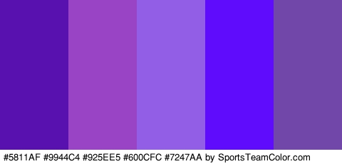 #5811AF #9944C4 #925EE5 #600CFC #7247AA Colors